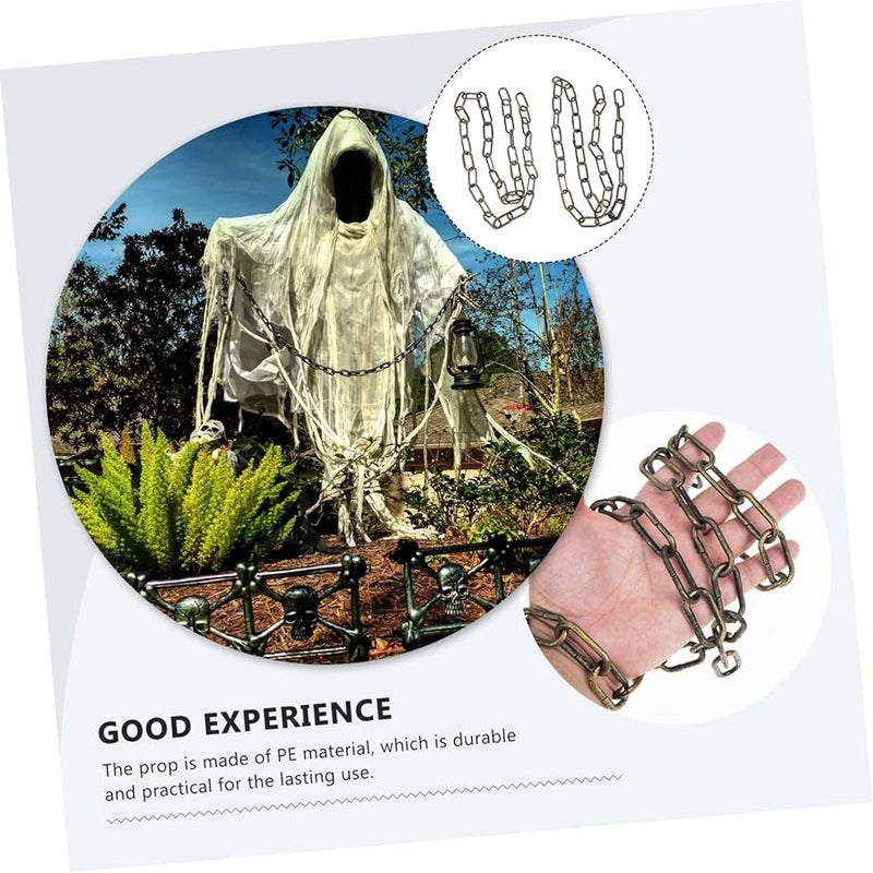 Golden Plastic Chain Prop Halloween Decorations Durable Rustic Costume Accessory - Image 4